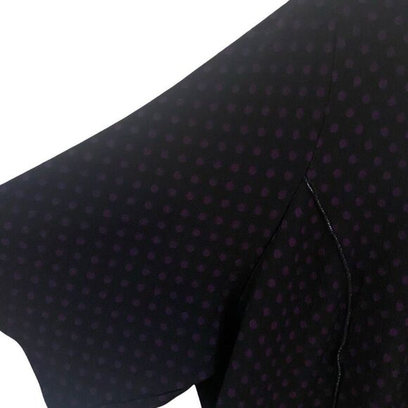 Avenue polka dot plus size 30/32 ribbed dress purple black - Picture 3 of 8